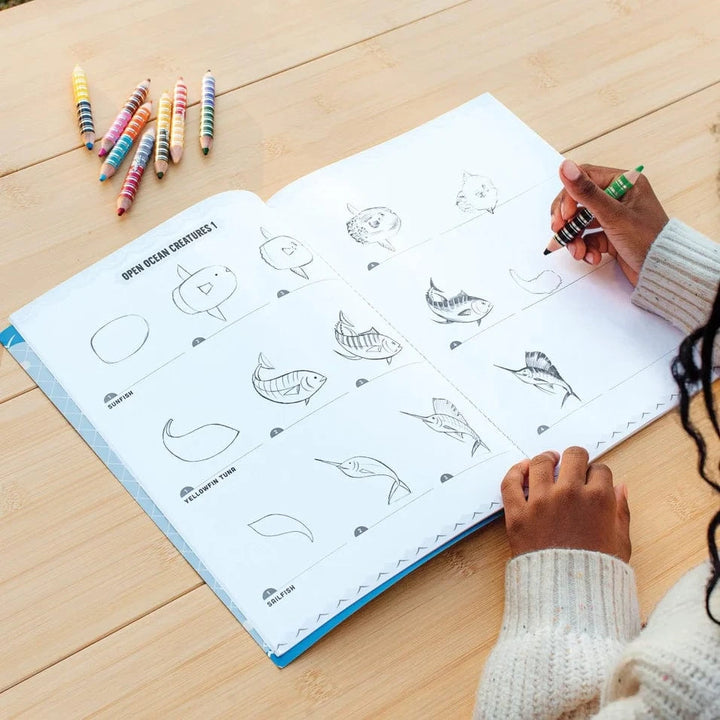 eeBoo Baby Learn To Draw Under the Sea with Stickers | eeBoo