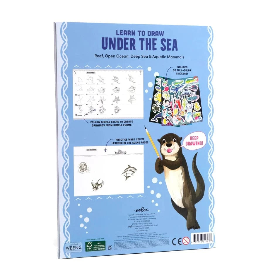 eeBoo Baby Learn To Draw Under the Sea with Stickers | eeBoo