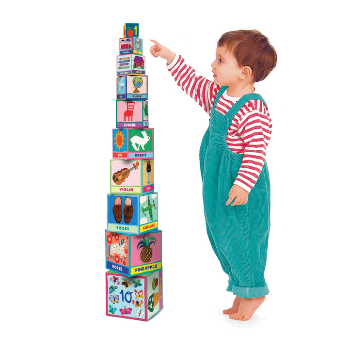 eeBoo Building Toys First Words Tot Tower