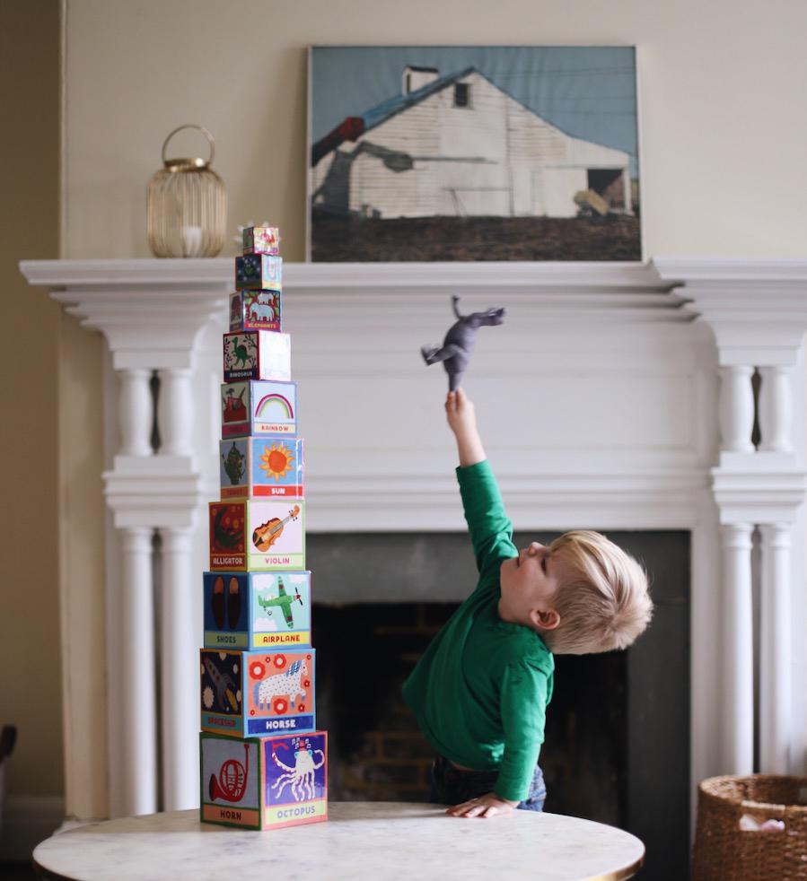 eeBoo Building Toys First Words Tot Tower