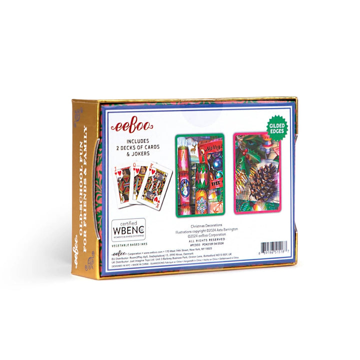 eeBoo Card Games Christmas Decorations Playing Cards | eeBoo