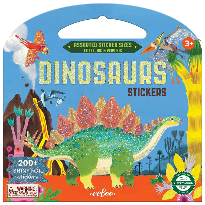 eeBoo Cards Dinosaurs Shiny Stickers | eeBoo