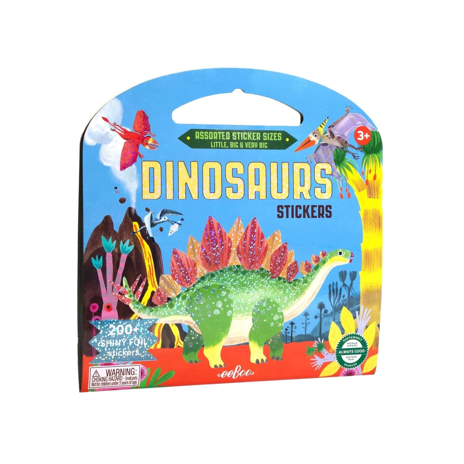 eeBoo Cards Dinosaurs Shiny Stickers | eeBoo