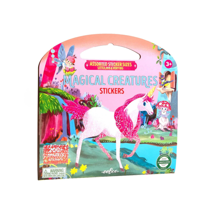 eeBoo Cards Magical Creatures Shiny Stickers | eeBoo