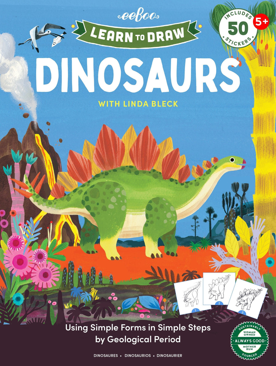 eeBoo Drawing Book Learn to Draw Dinosaurs | eeBoo