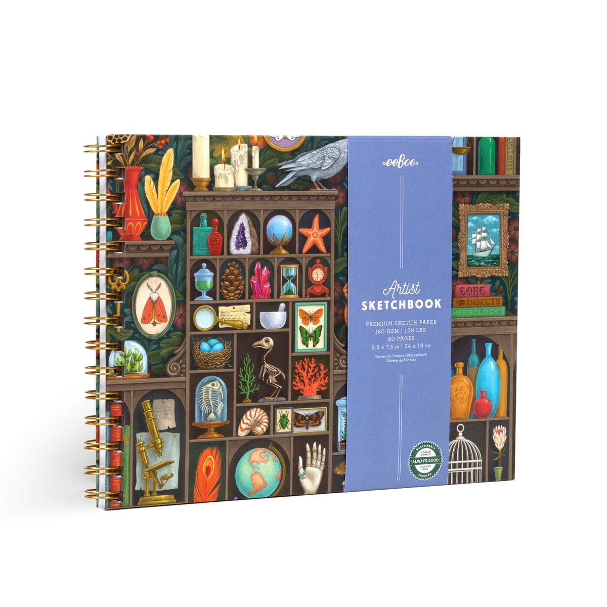 eeBoo Gifts Alchemist's Cabinet Hardcover Sketchbook | eeBoo