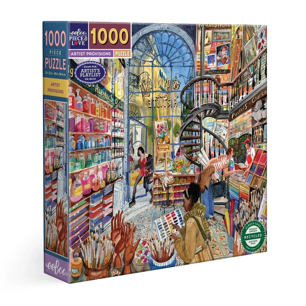 eeBoo Gifts Artist Provisions 1000 Piece Puzzle | eeBoo