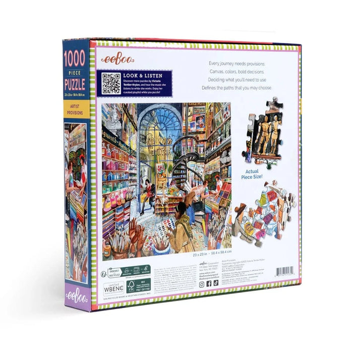 eeBoo Gifts Artist Provisions 1000 Piece Puzzle | eeBoo
