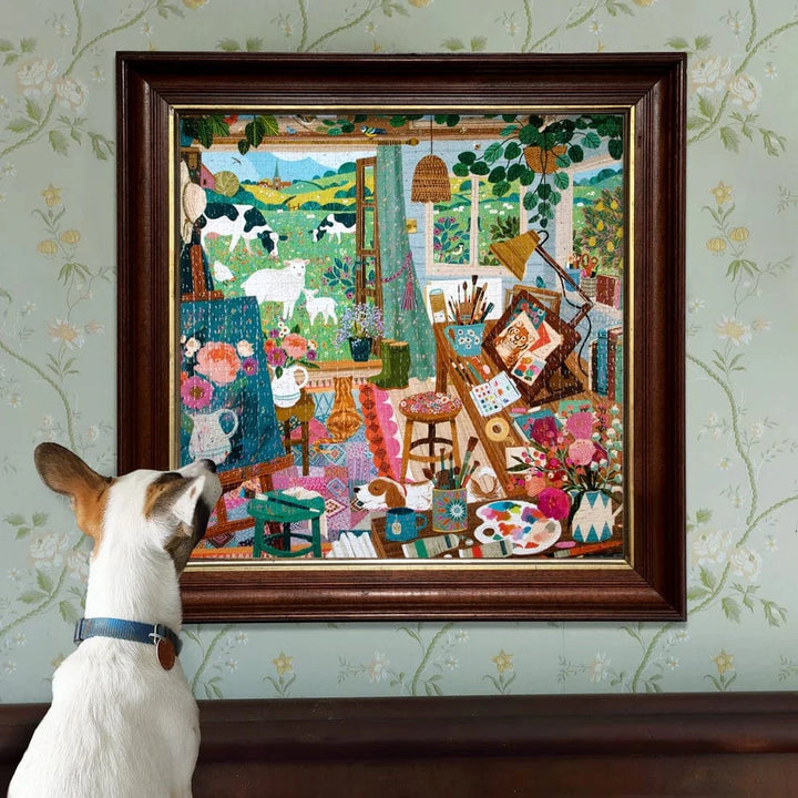 eeBoo Gifts Artist's Cottage 1000 Piece Puzzle | eeBoo