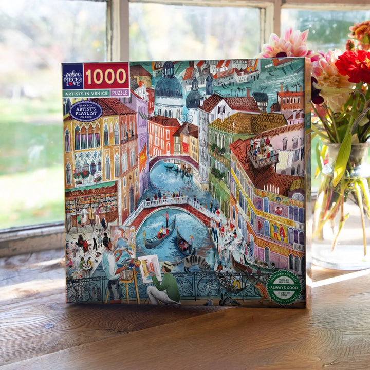 eeBoo Gifts Artists in Venice 1000 Piece Puzzle | eeBoo