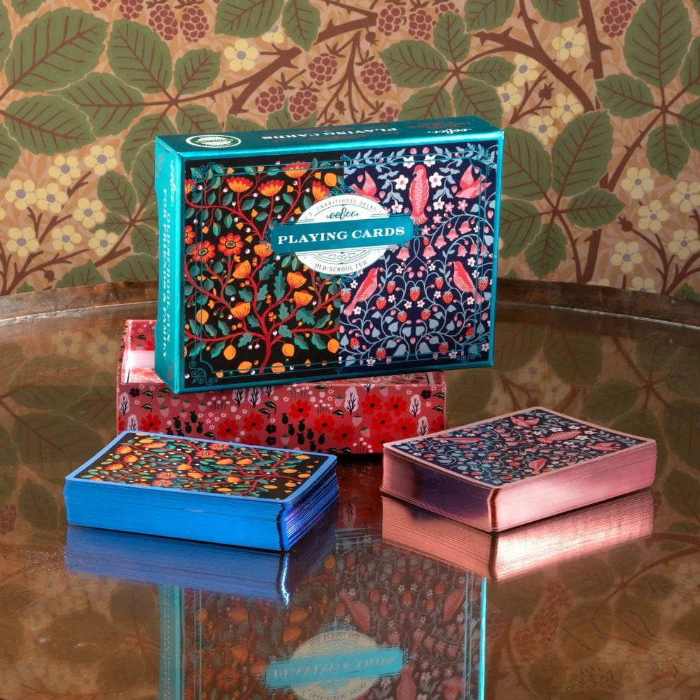 eeBoo Gifts Birds & Flowers Playing Cards | eeBoo