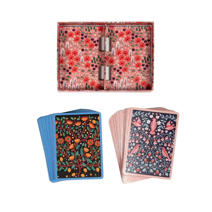 eeBoo Gifts Birds & Flowers Playing Cards | eeBoo