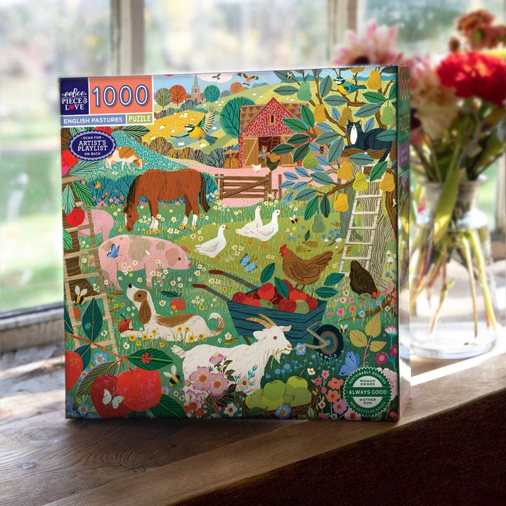 eeBoo Gifts English Pastures 1000 Piece Puzzle | eeBoo