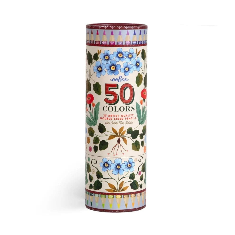 eeBoo Gifts Flora's Double-Sided Pencils | eeBoo