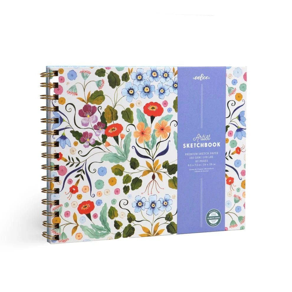 Eeboo Gifts Flora's Hardcover Artist Sketchbook | eeBoo