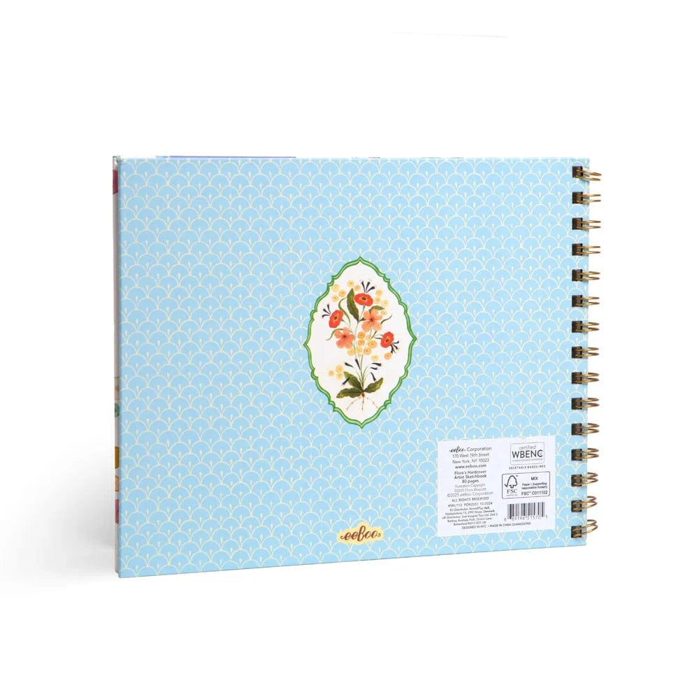 Eeboo Gifts Flora's Hardcover Artist Sketchbook | eeBoo
