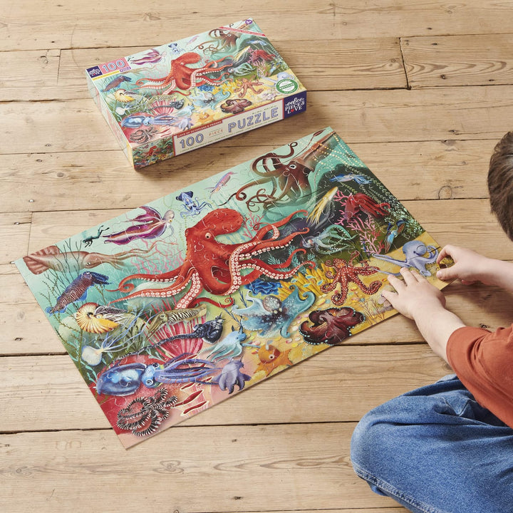 Eeboo Gifts Love of Octopuses & Friends 100 Puzzle | eeBoo