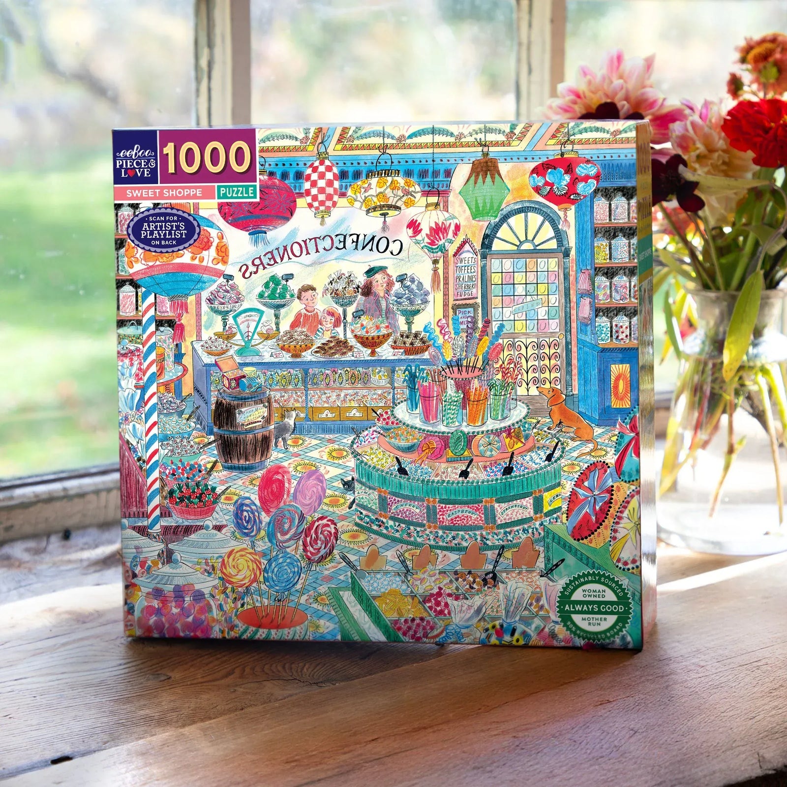 eeBoo Gifts Sweet Shoppe 1000 Piece Puzzle | eeBoo