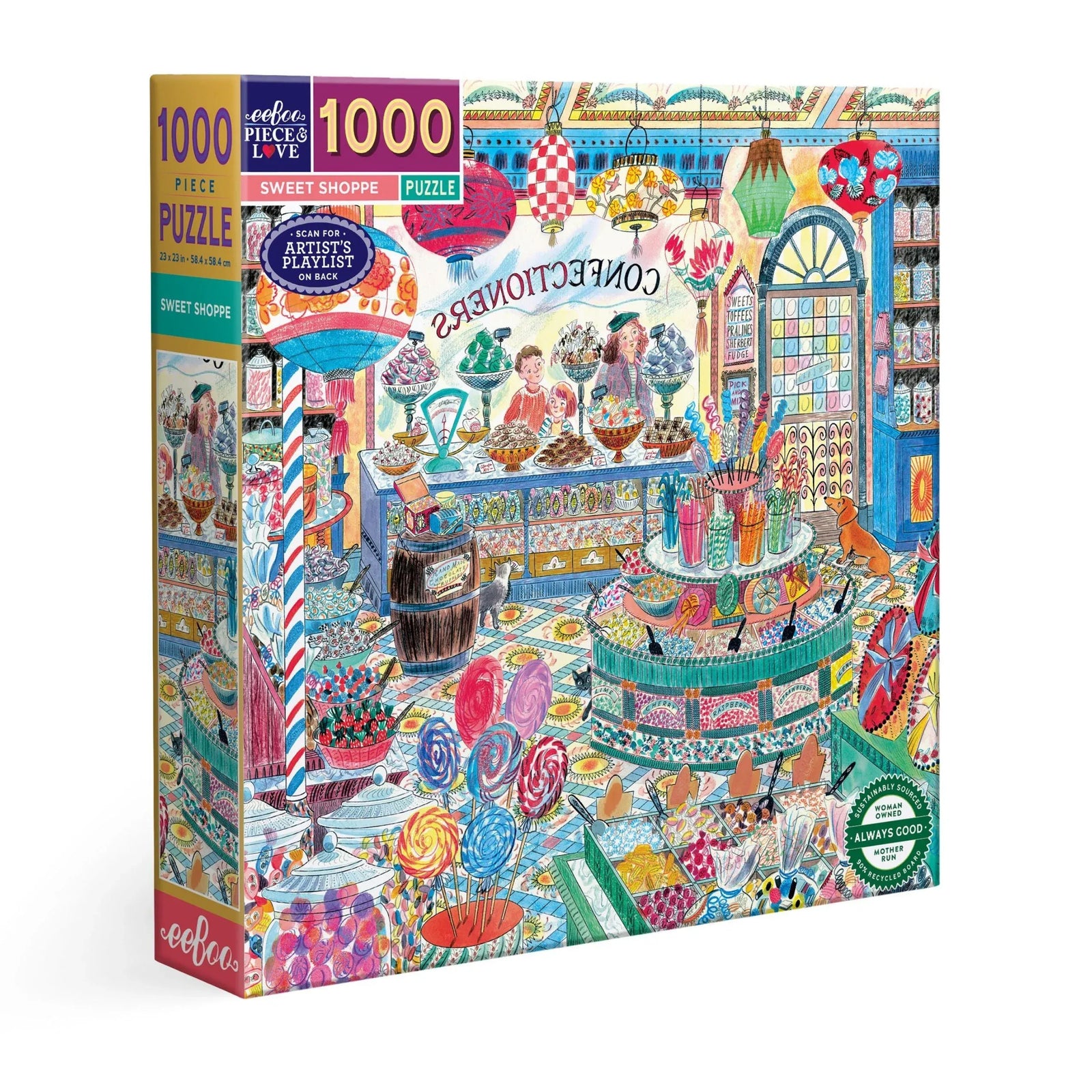 eeBoo Gifts Sweet Shoppe 1000 Piece Puzzle | eeBoo