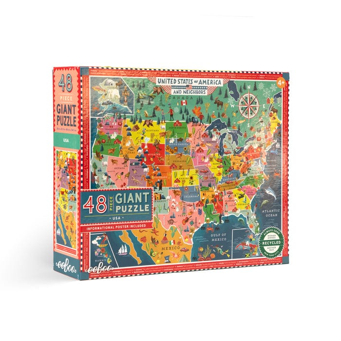 eeBoo Gifts USA 48 Pc Giant | eeBoo