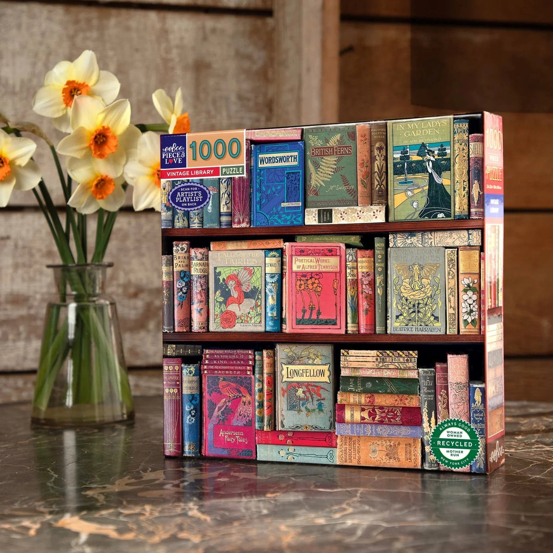 eeBoo Gifts Vintage Library 1000 Piece Puzzle | eeBoo