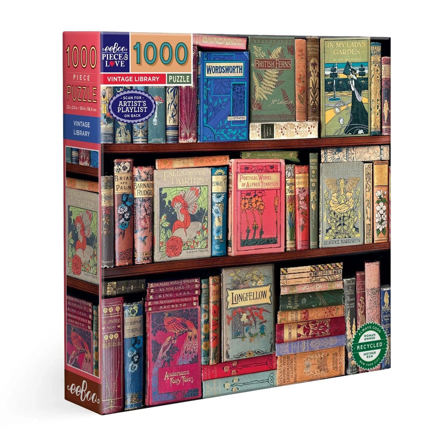 eeBoo Gifts Vintage Library 1000 Piece Puzzle | eeBoo