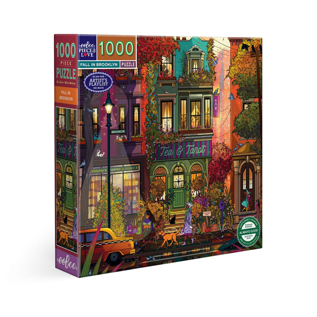 Eeboo Holiday Fall in Brooklyn 1000 Sq Puzzle | eeBoo