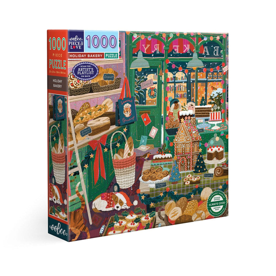 eeBoo Holiday Holiday Bakery 1000 Sq Puzzle | eeBoo
