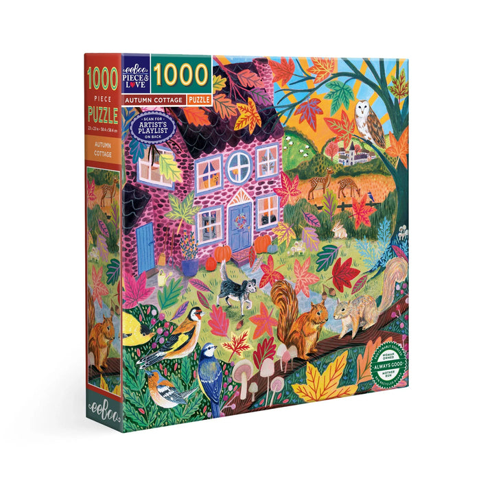 eeBoo Jigsaw Puzzles Autumn Cottage 1000 Pc | eeBoo