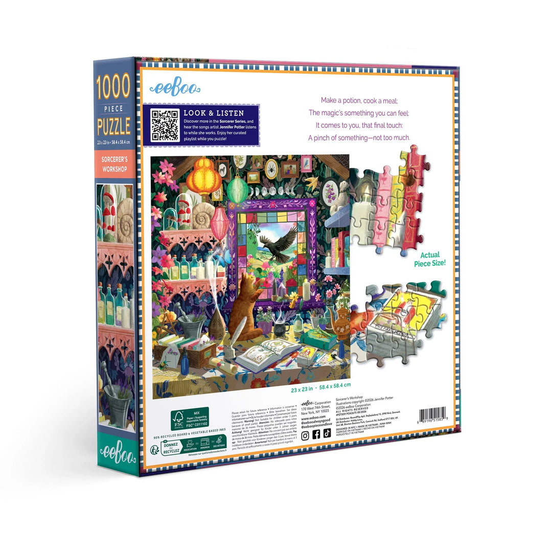 eeBoo Jigsaw Puzzles Sorcerer's Workshop 1000 Pc | eeBoo