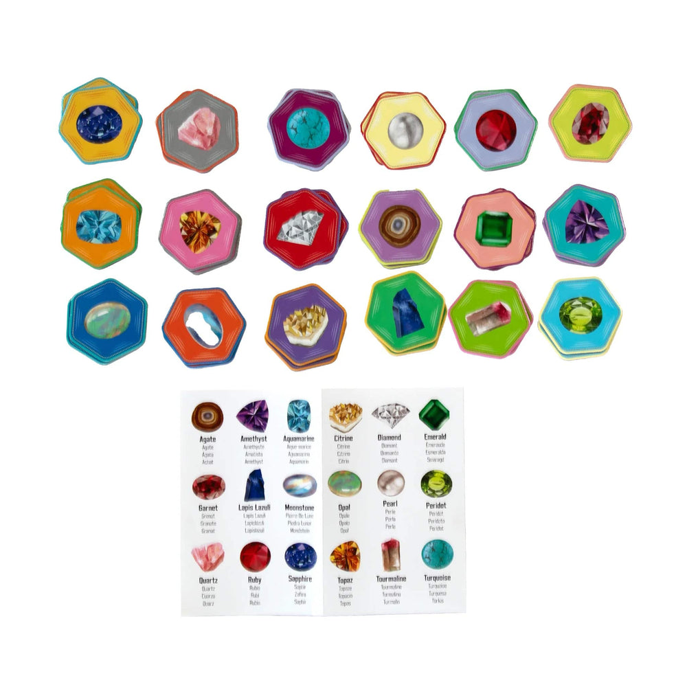 eeBoo Matching Game Gemstones Little Matching Game | eeBoo