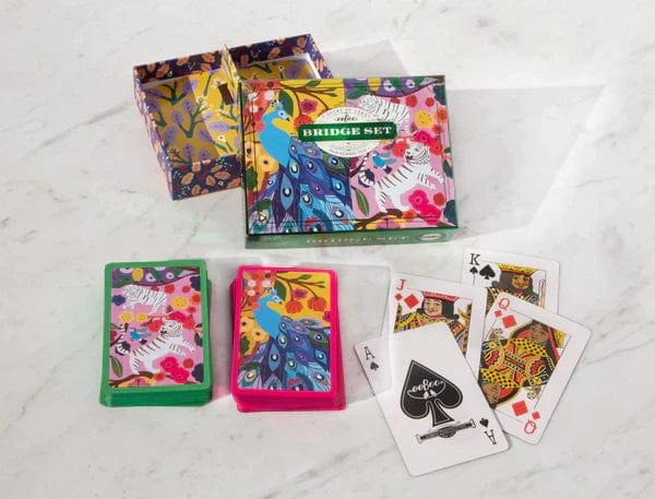 eeBoo Playing Cards Bridge Set - Monika's Peacocks
