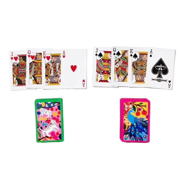 eeBoo Playing Cards Bridge Set - Monika's Peacocks