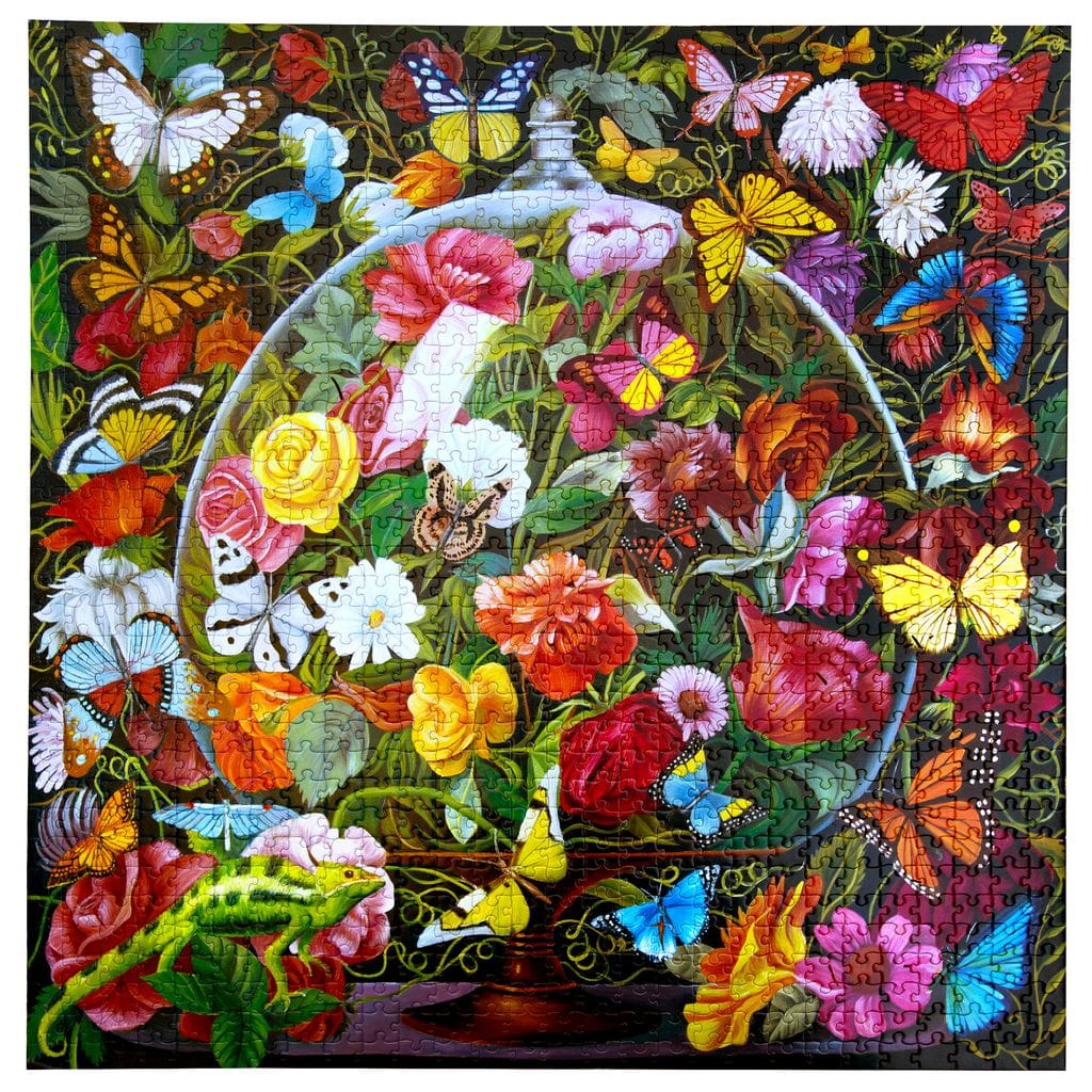 Eeboo Puzzle Butterfly Still Life 1000 Piece Puzzle | eeBoo