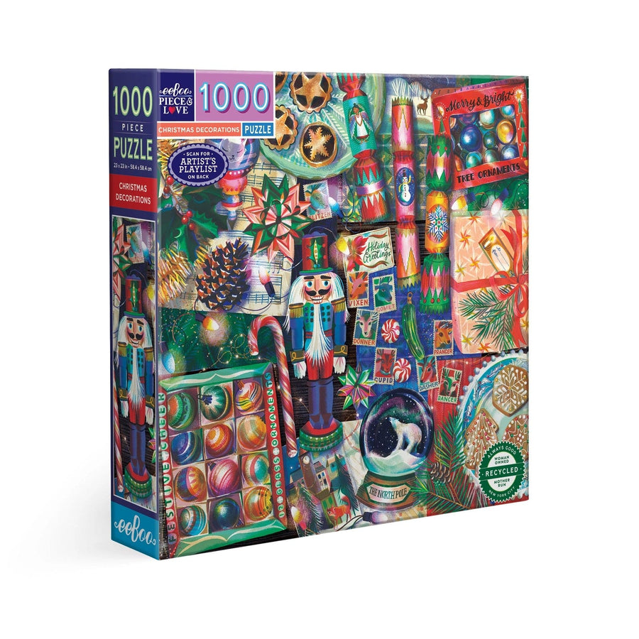 eeBoo Puzzle Christmas Decorations 1000 Piece Puzzle | eeBoo