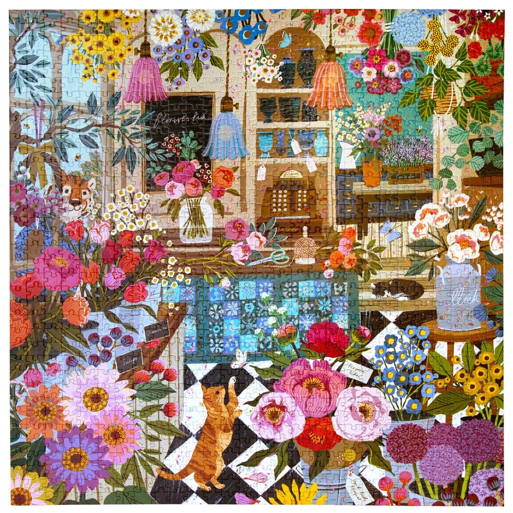 Eeboo Puzzle English Flower Shop 1000 Piece Puzzle | eeBoo