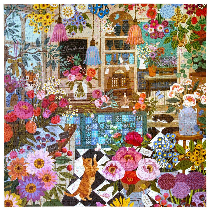 Eeboo Puzzle English Flower Shop 1000 Piece Puzzle | eeBoo