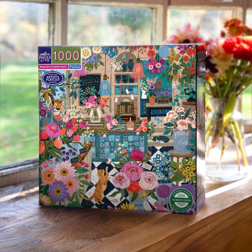 Eeboo Puzzle English Flower Shop 1000 Piece Puzzle | eeBoo