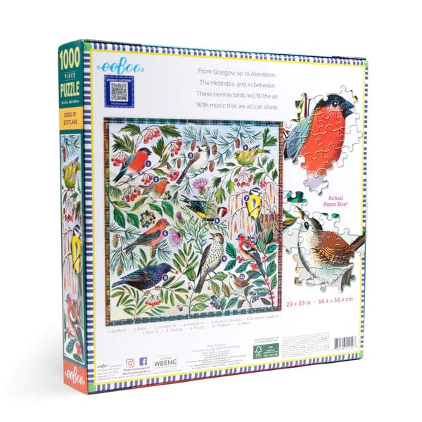 eeBoo Puzzles Birds of Scotland - 1000 Piece Puzzle