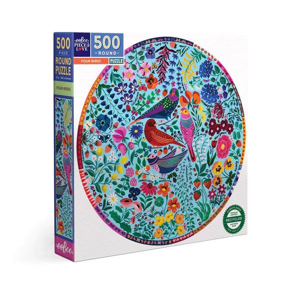 eeBoo Puzzles Four Birds - 1000 Piece Puzzle