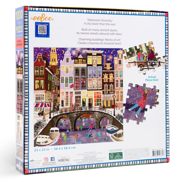 eeBoo Puzzles Magical Amsterdam - 1000 Piece Puzzle | eeBoo