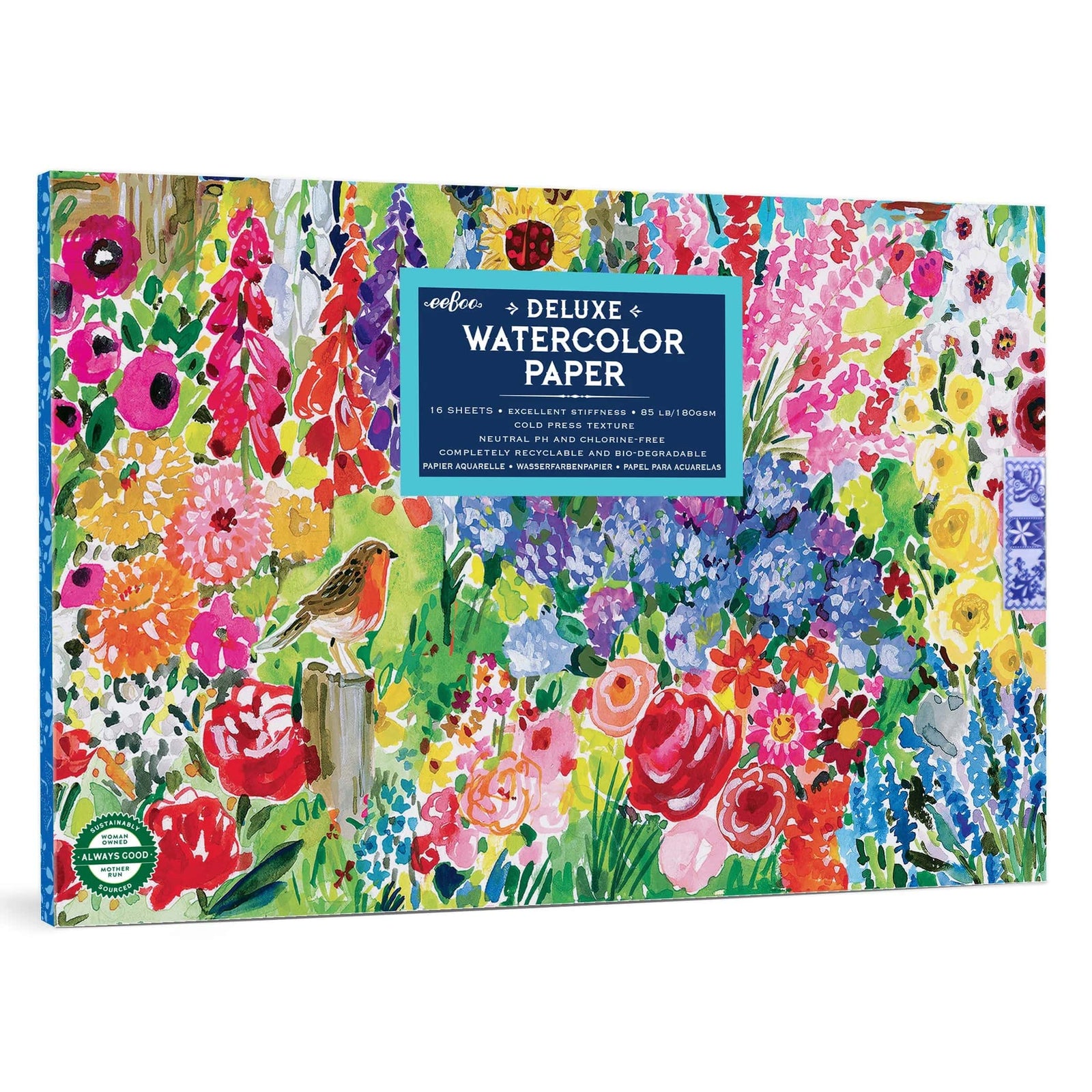 eeBoo Watercolors Seaside Garden Watercolor Pad