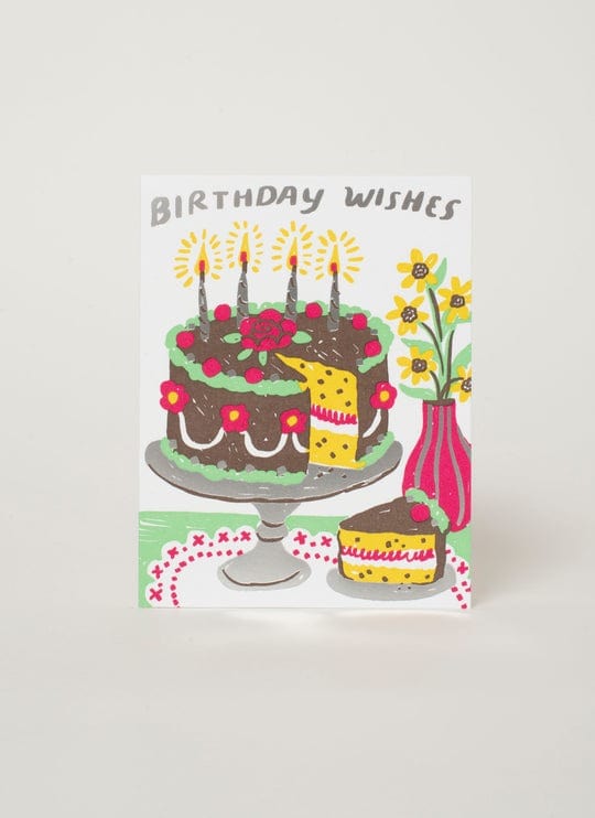 Egg Press Card Birthday Cake Wishes