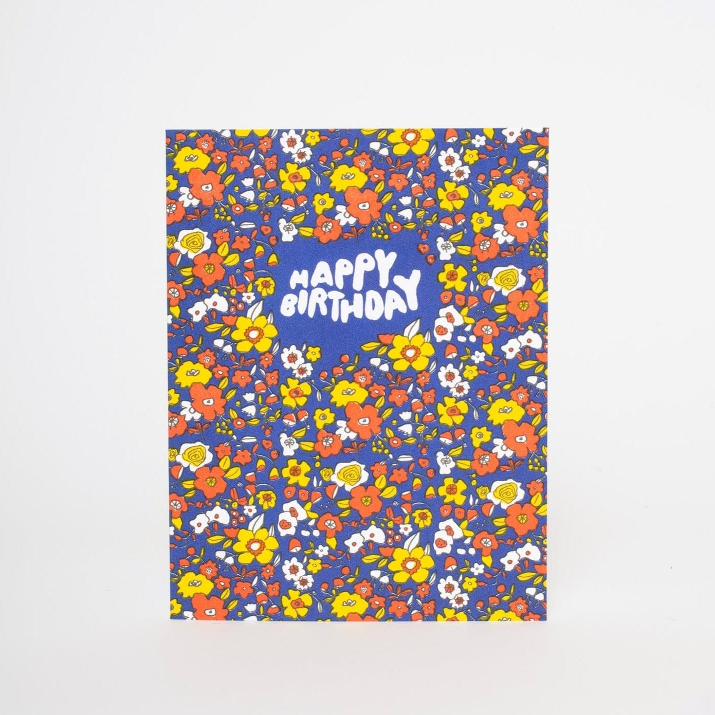 Egg Press Card Calico Birthday Card