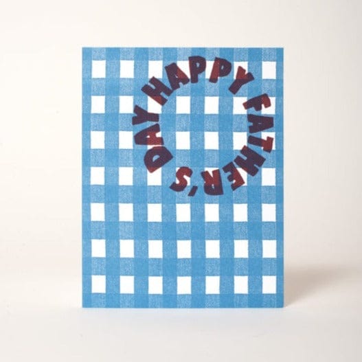 Egg Press Card Father's Day Gingham Card