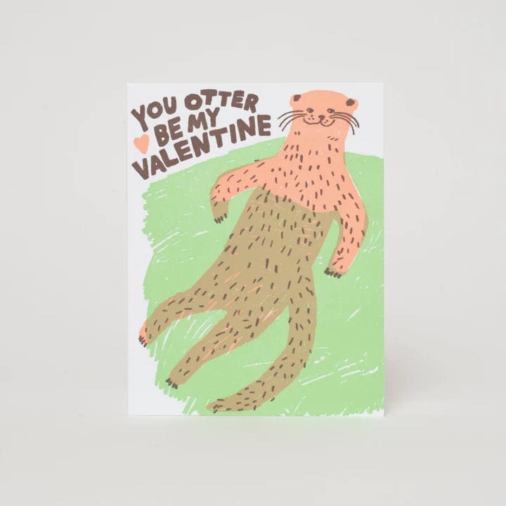 Egg Press Card Otter Be My Valentine Card