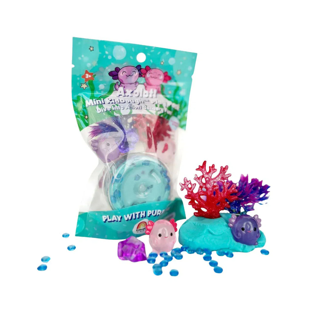EGK Dough Dough Axolotl Mini KidDough Play Pack | Earth Grown KidDough