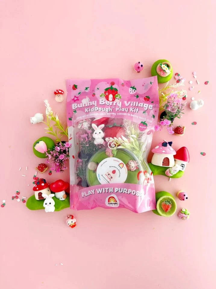 EGK Dough Dough Bunny Berry Village KidDough Play Kit | EarthGrown KidDough