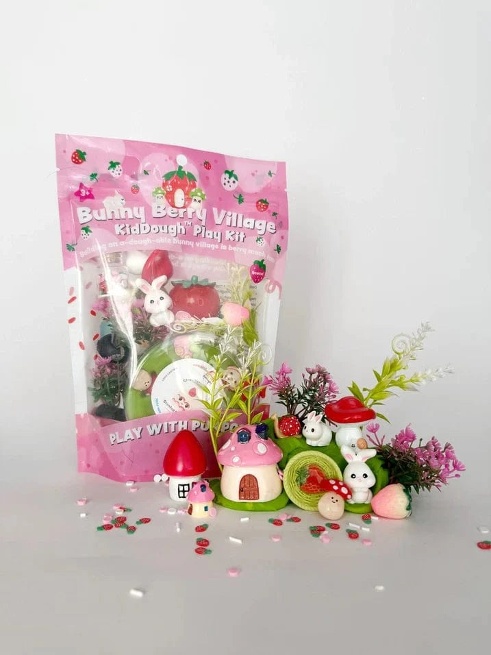 EGK Dough Dough Bunny Berry Village KidDough Play Kit | EarthGrown KidDough