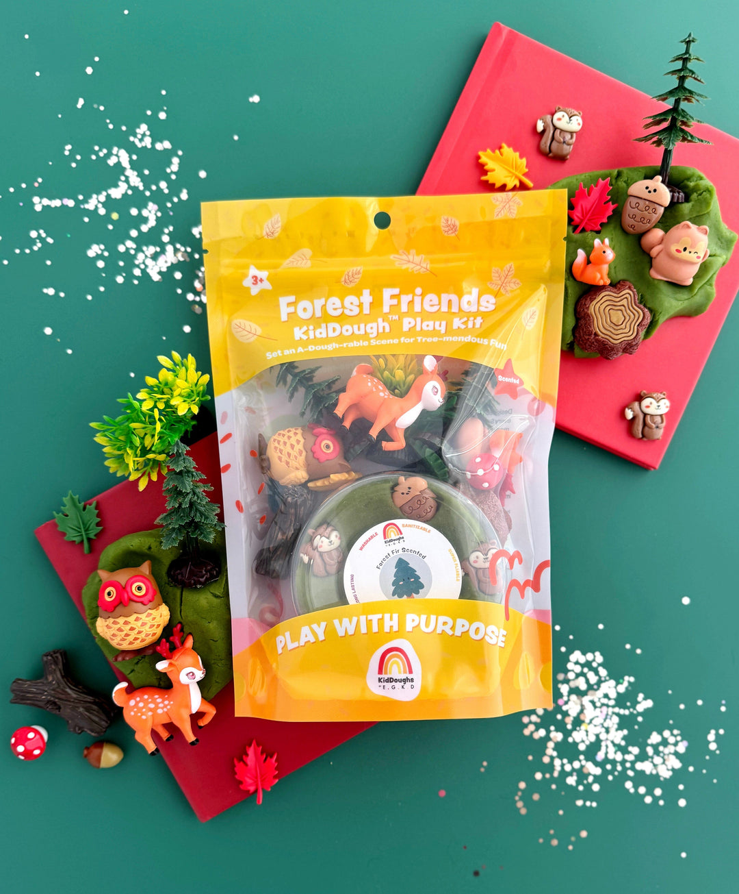 EGK Dough Dough Forest Friends KidDough Play Kit | Earth Grown KidDough